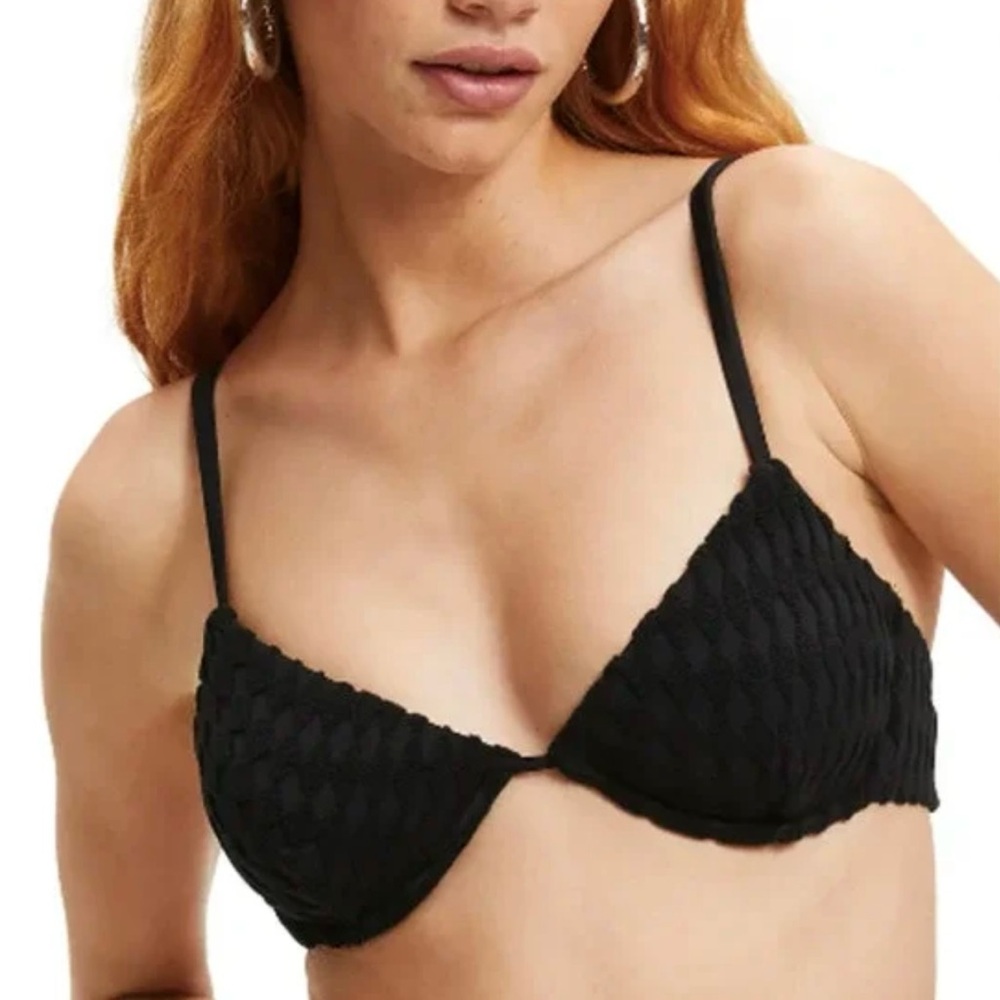 Good American Black Jacquard Bikini